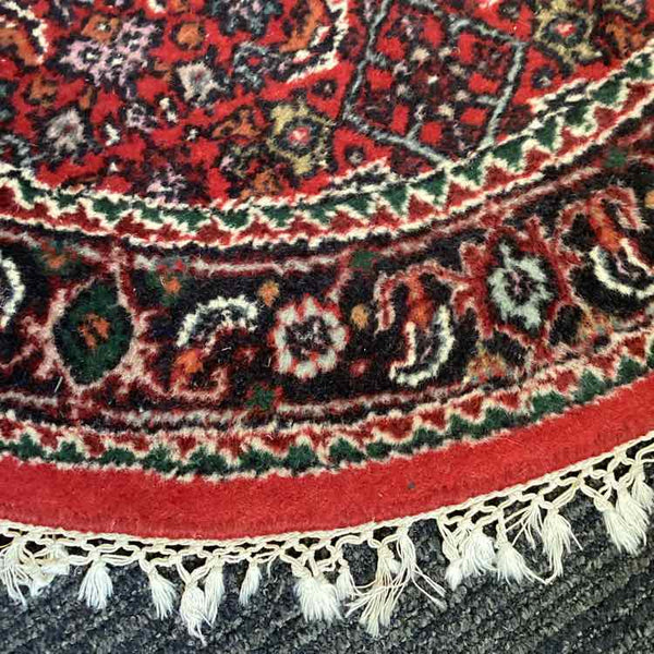 40" Red & Navy Round Rug