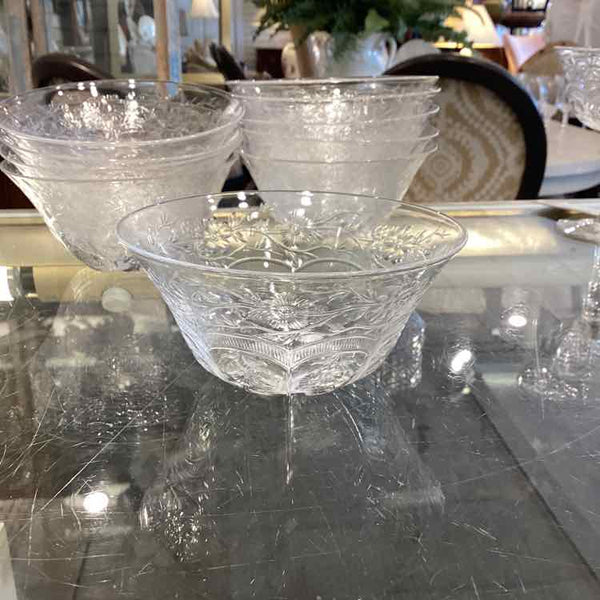 Eleven Webb Corbett Crystal Bowls