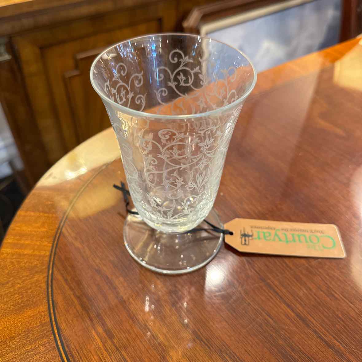 Baccarat Footed Etched Vase