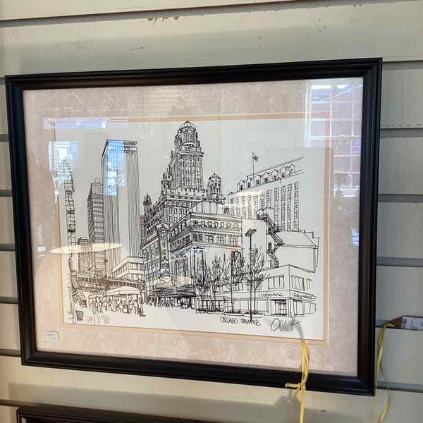 Pen And Ink Print Of Chicago