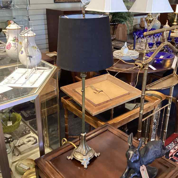Brass Lamp With Black Shade