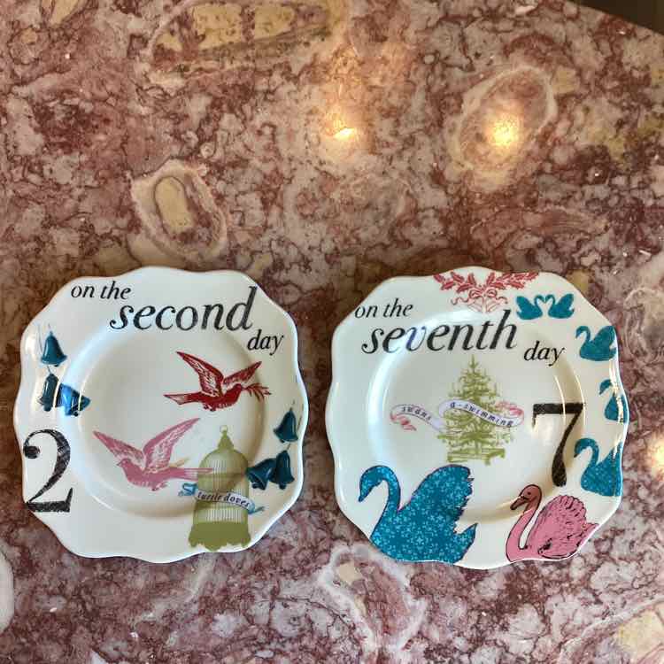 Twelve  Days of Christmas  Appetizer Plates