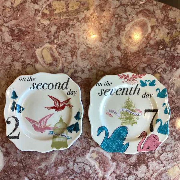 Twelve  Days of Christmas  Appetizer Plates