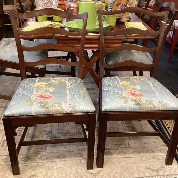 Set of 6 Wooden Side Chairs