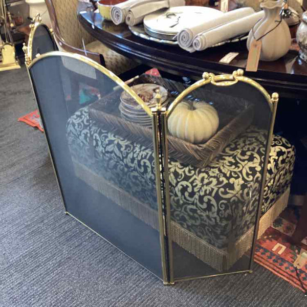 Brushed Brass Fireplace Screen