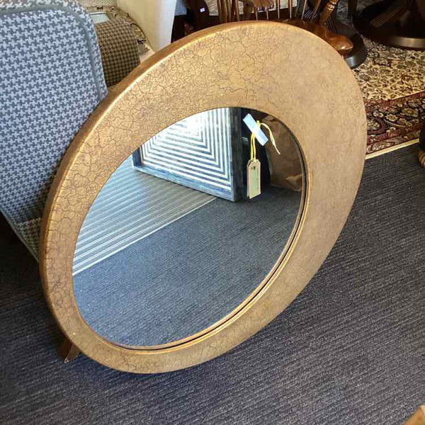 30" Round Distressed Bronze Finish Mirror