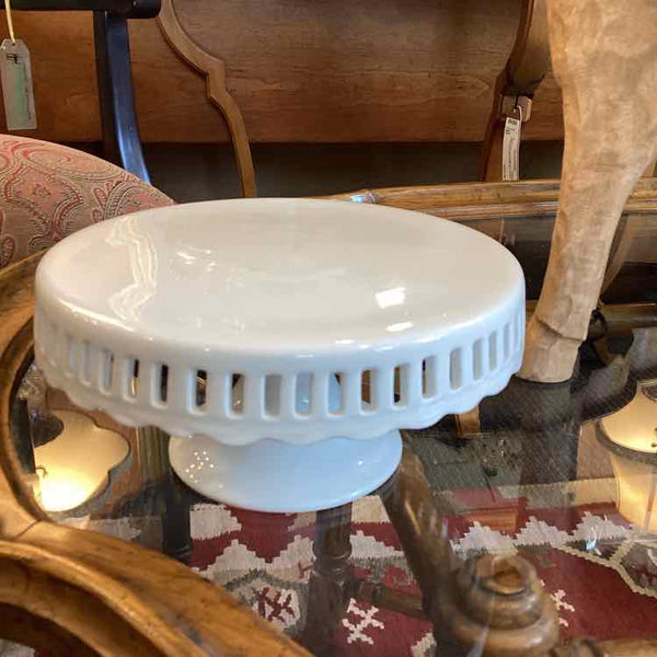 Small Pedestal Cake Plate with Ribbon