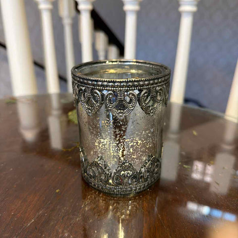 Mercury Glass Candle Holder
