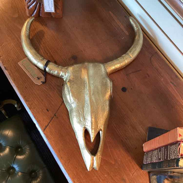 Metal Long Horn Wall Hanging