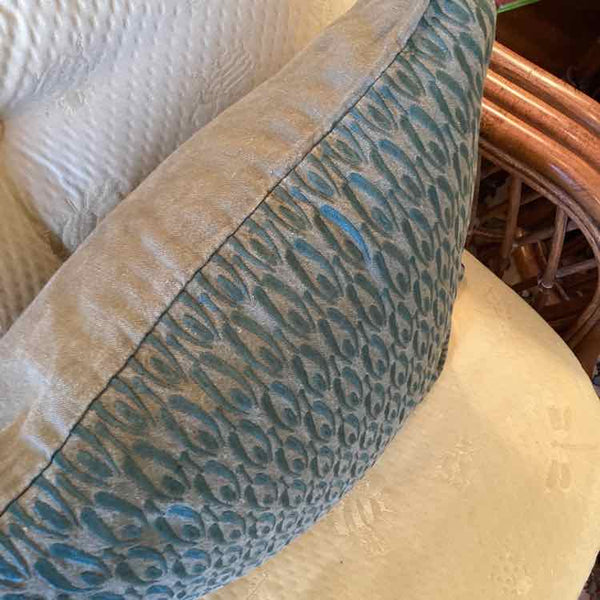 Crate & Barrel Green & Teal Down Pillow