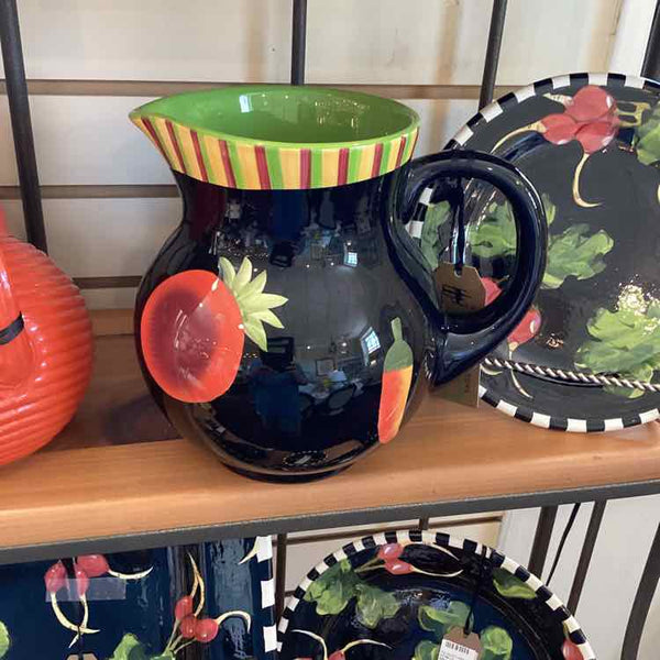 Crate & Barrel Navy Pitcher