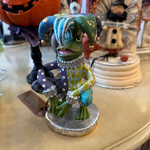 Frog Jester Candleholder