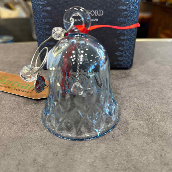 Waterford Topaz Frost Bell Ornament w/Box - 2020