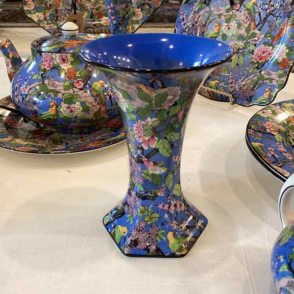 Crown Ducal Blue Chintz Vase