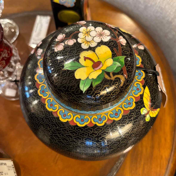 Cloisonne Floral Jar