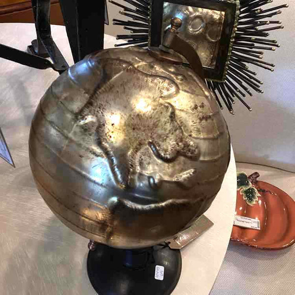 Mercury Glass Globe On Stand