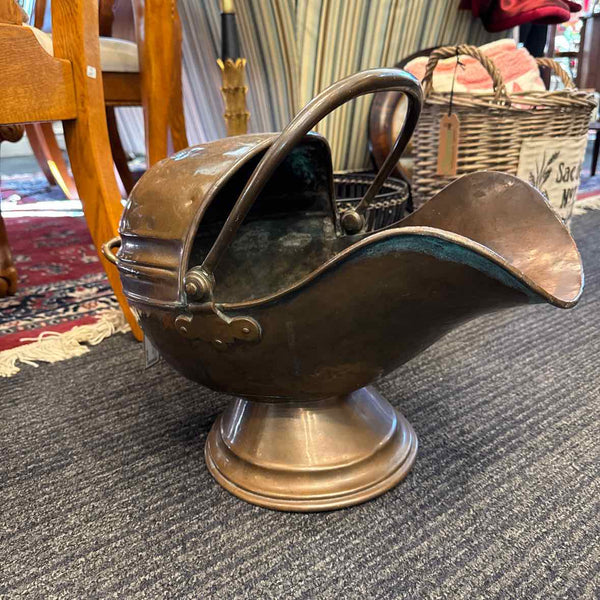 Vintage Brass Coal Bin