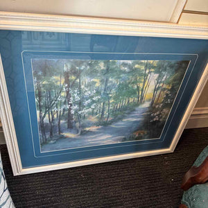Framed "Dogwood Path" Print by Virginia Wood