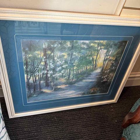 Framed "Dogwood Path" Print by Virginia Wood