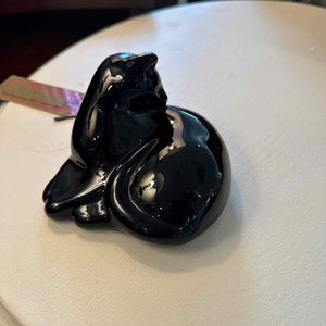 Baccarat Black Cat Figurine