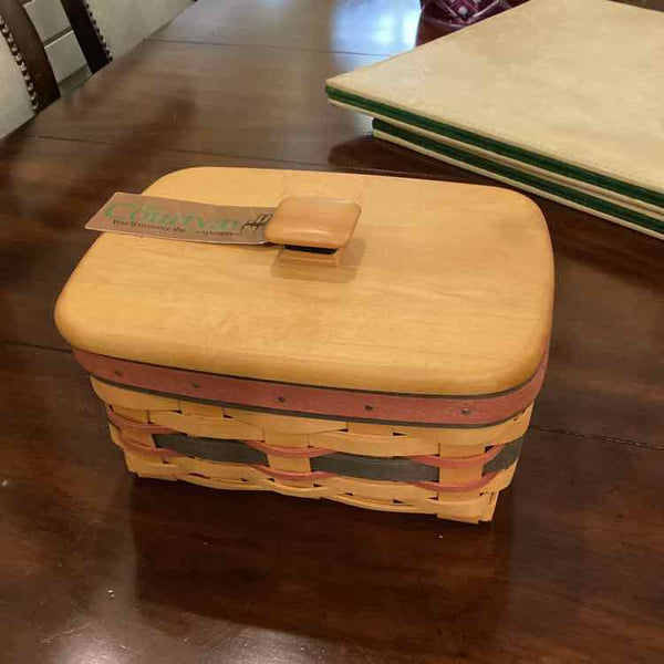 Longaberger Card Basket With Lid