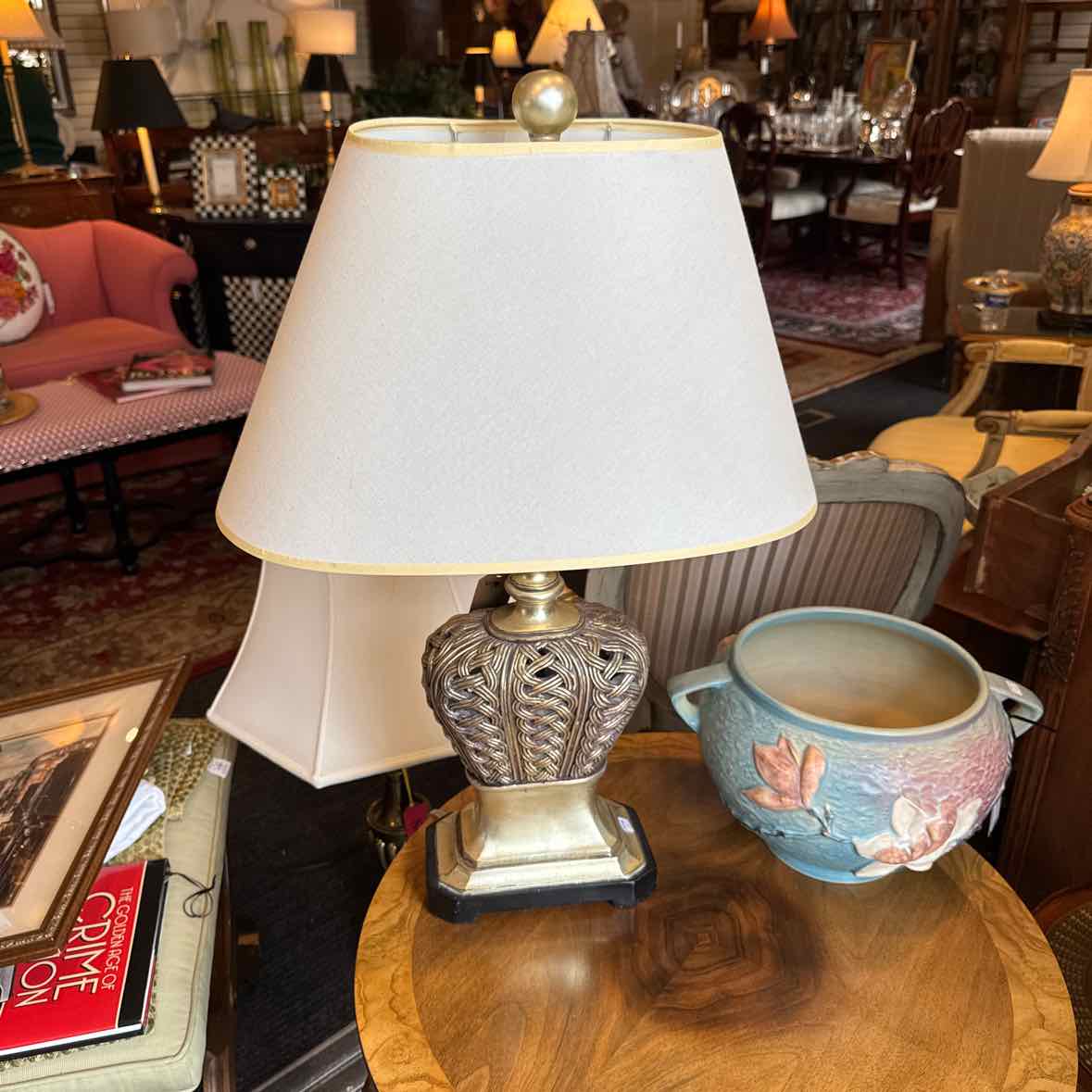 Resin Lamp with Oblong Shade