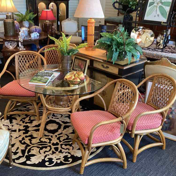 Rattan Table And Four Chairs