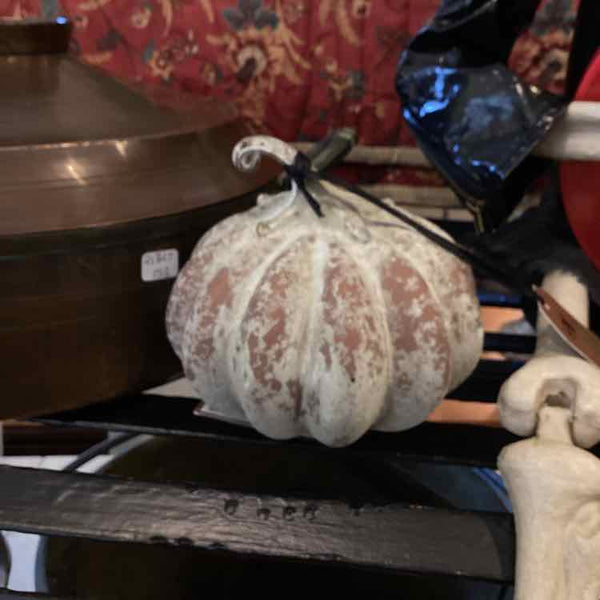 Green And Copper Ceramic Pumpkin