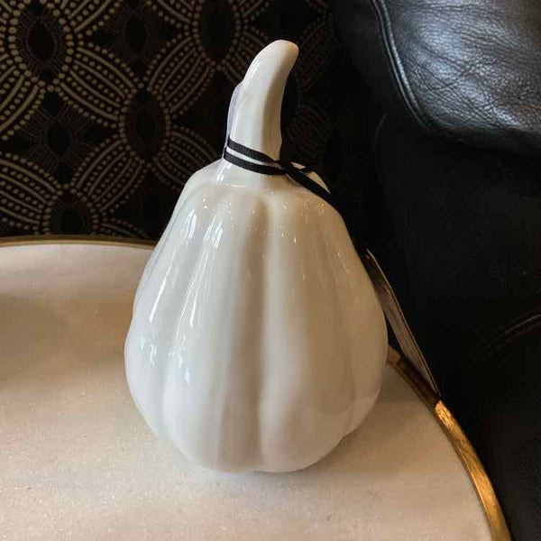 Crate & Barrel White Ceramic Gourd