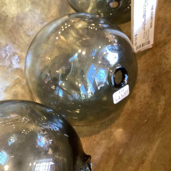 Set of 3 Handmade Wordly Goods Clear Glass Balls
