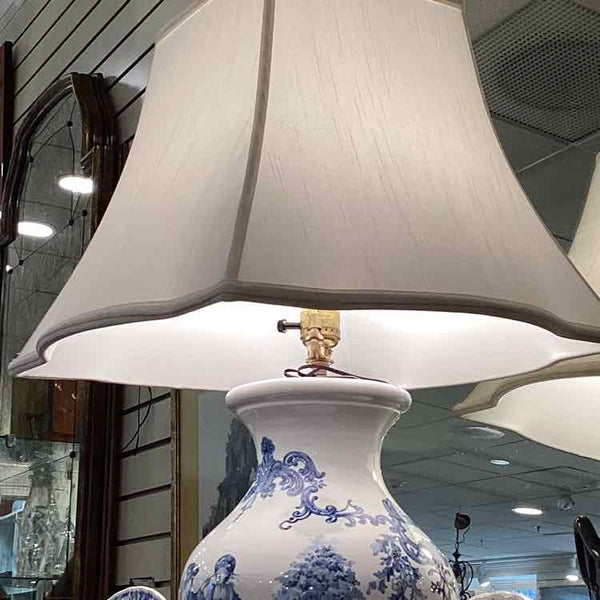 Blue & White Toleware Lamp