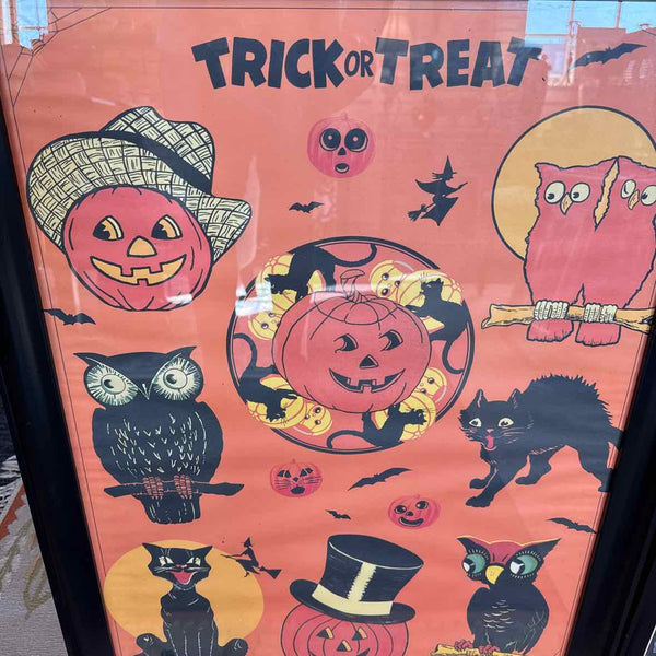 Trick or Treat Orange Framed Poster