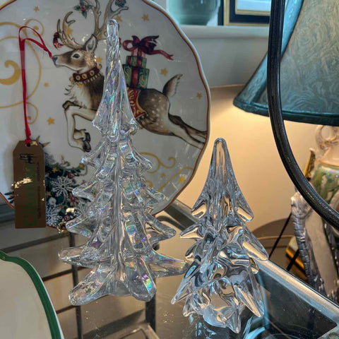 Two Glass Christmas Trees