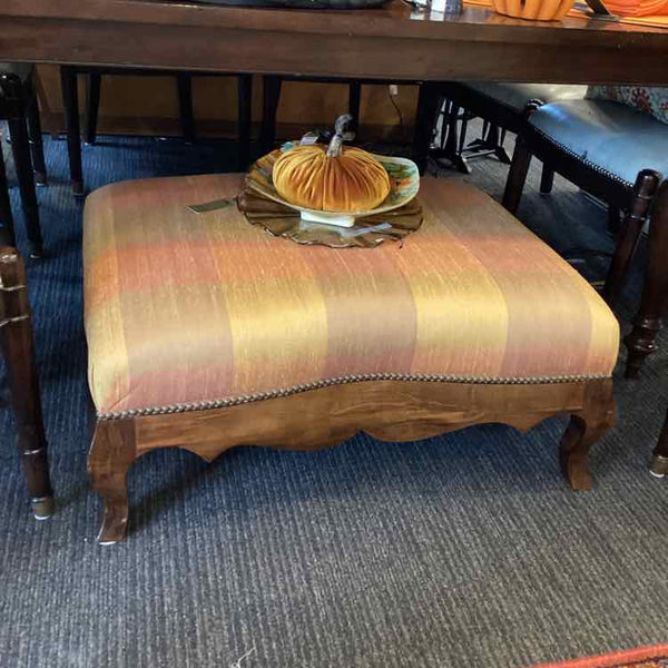 Plaid With Nailheads Ottoman