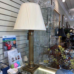 Brushed Brass Column Lamp