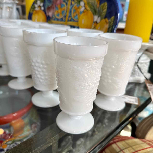 "As Is"Twelve Indiana/Colony Milk Glass Tumblers