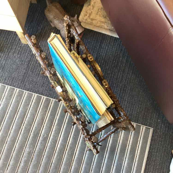 Vintage Twig Magazine Holder