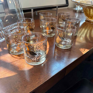 Vintage Set of 8  Old Fashioned Glasses