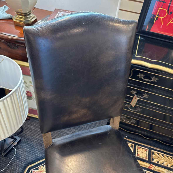 Rustic Leather Side Chair