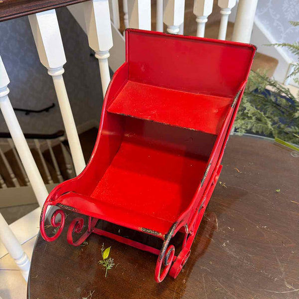 Red Metal Sleigh