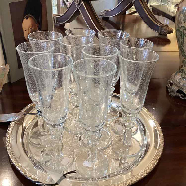 Set of 10 Itailan Bubble Champagne Flutes