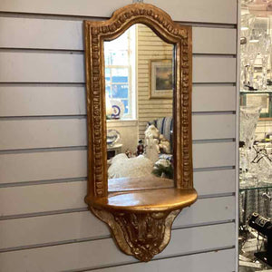 Gold Mirror with Shelf