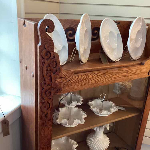 Antique Bookcase of Embellished Oak