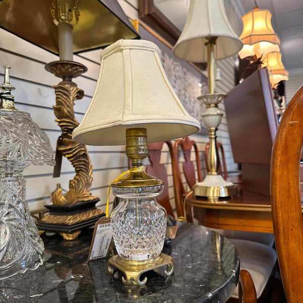 Waterford Crystal And Brass Lamp