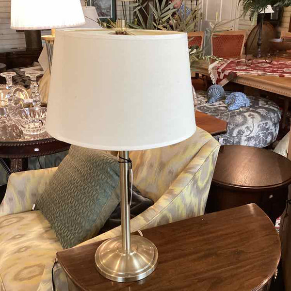 Brushed Silver And Gold Lamp