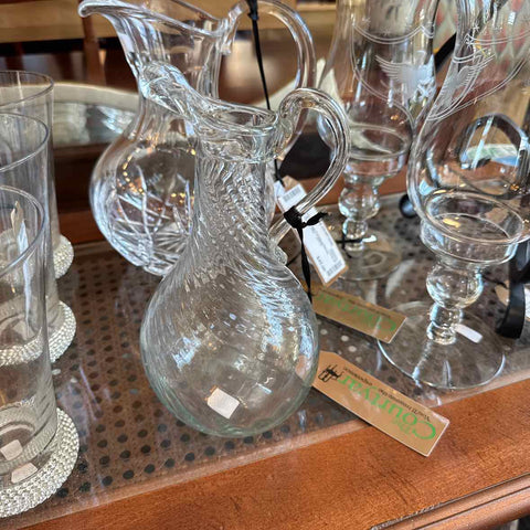 Glass Pitcher with Swirl
