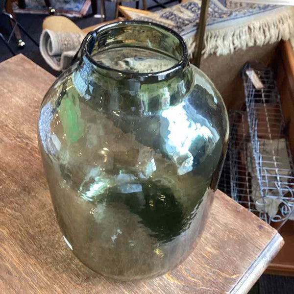 Arhaus Olive Green Glass Vase