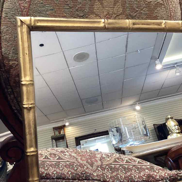 Faux Bamboo Gold Mirror