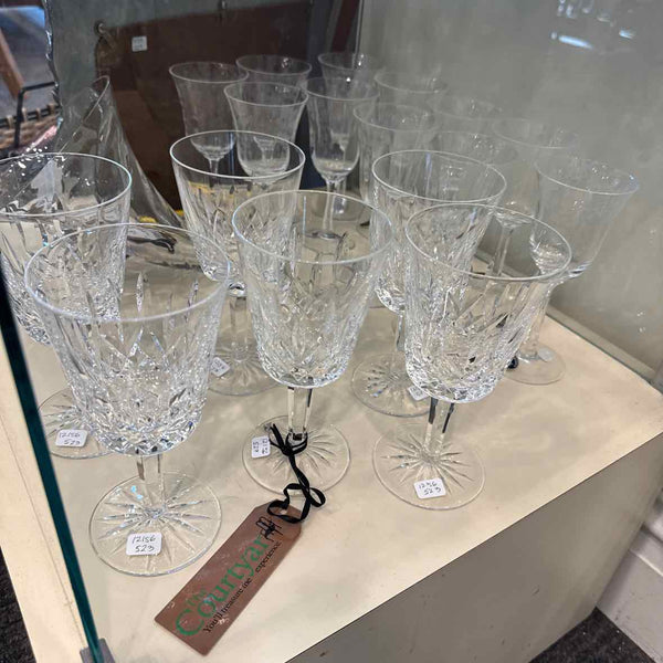 Six Waterford Lismore Water Goblets