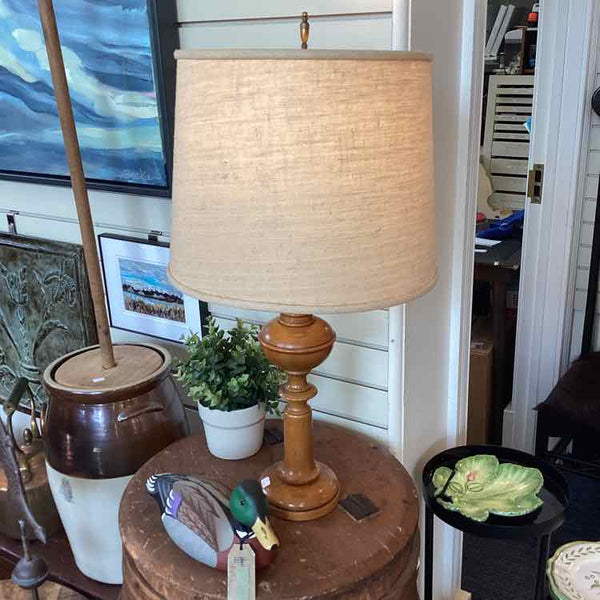 Wood Spool Lamp